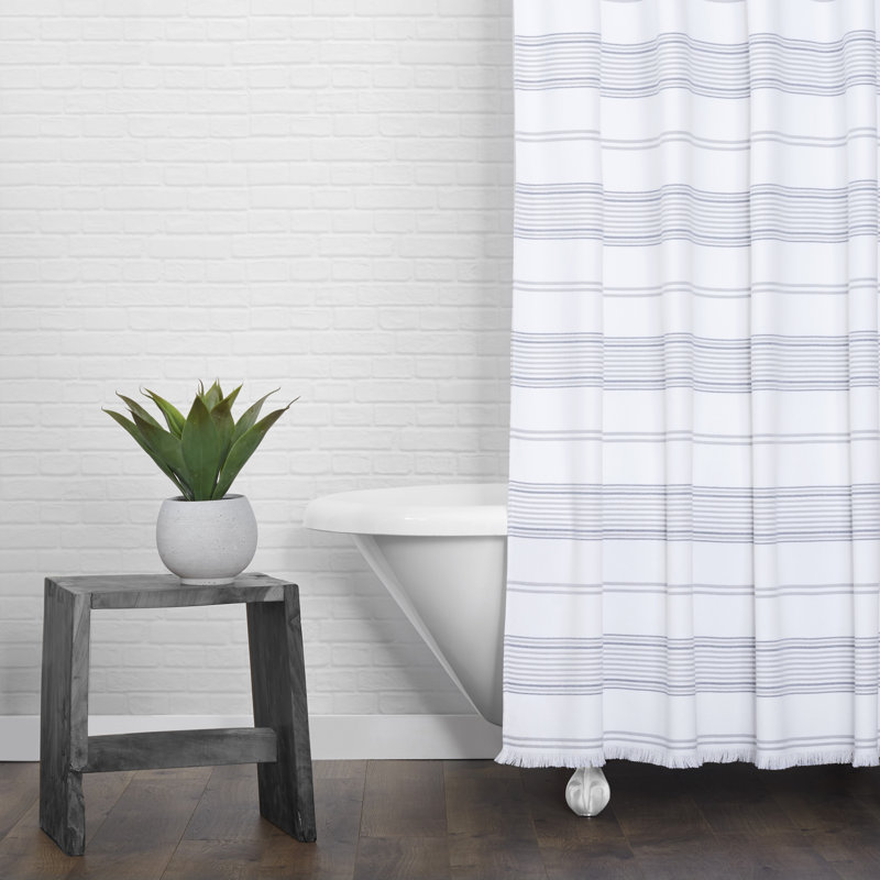 UGG Cia 100 Cotton Striped Single Shower Curtain Perigold